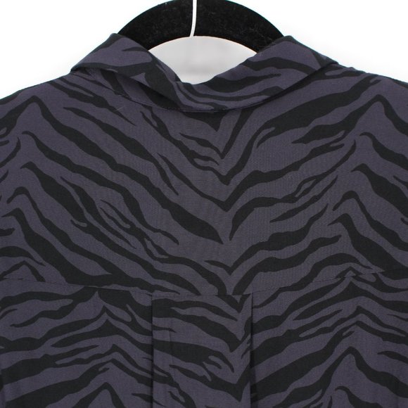 Rails Callan Charcoal Tiger Striped Wide Leg Belted Jumpsuit Small Cropped Pants - Picture 6 of 9